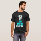 歯の健康 歯医者 歯科助手 麻酔 Tシャツ (正面フル)