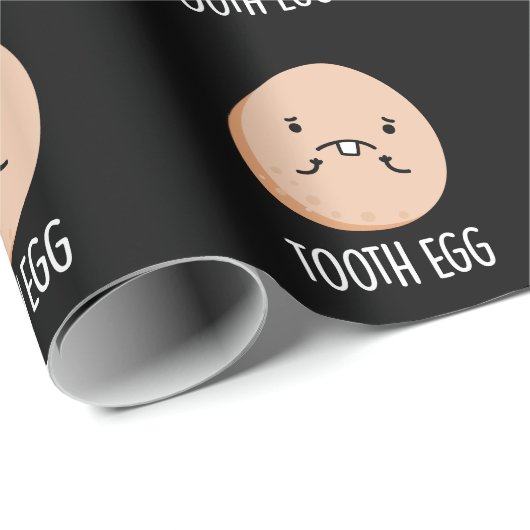 歯の卵おもしろい歯の歯の痛みプンダークBG ラッピングペーパー (ロールコーナー)