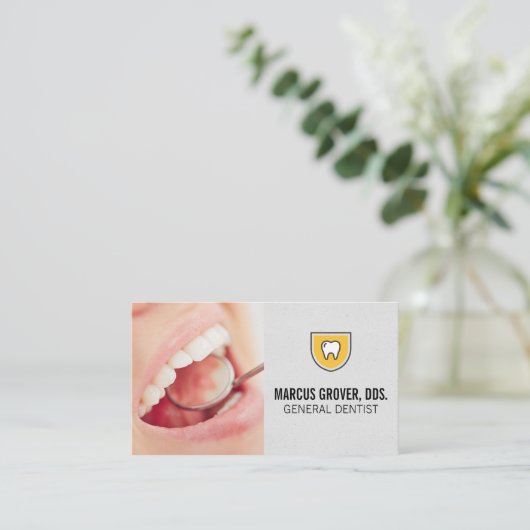 歯の口元検査 名刺 (スタンド正面)