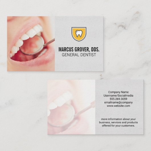 歯の口元検査 名刺 (正面/裏面)