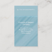 歯の名刺の青の鋼鉄とのスマイル 予約カード (裏面)