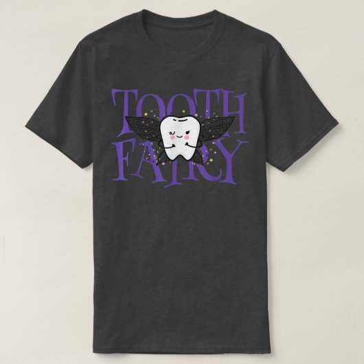 歯の妖精おもしろい小児歯科衛生士へこみ Tシャツ (デザイン正面)