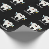 歯の妖精おもしろい歯プンダークBG ラッピングペーパー (角)