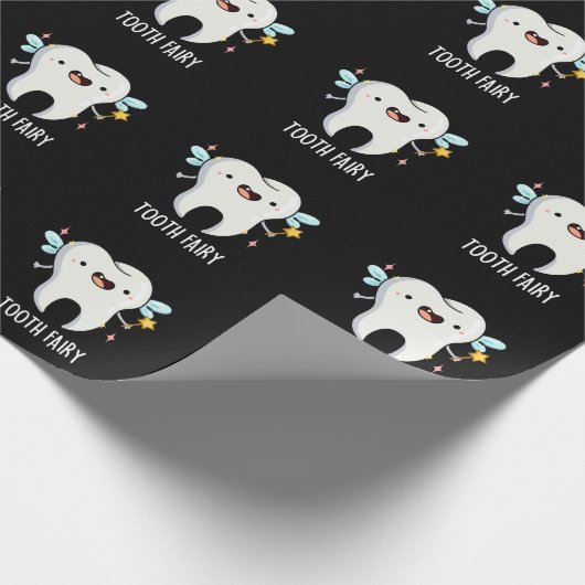 歯の妖精おもしろい歯プンダークBG ラッピングペーパー (角)