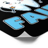 歯の妖精おもしろい歯歯歯科用歯科補助歯 ポスター (角)