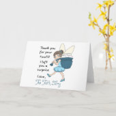 歯の妖精から カード (黄色い花)