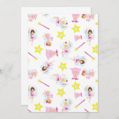 歯の妖精かわいらし魔法の杖白い歯 サンキューカード (正面/裏面)