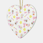 歯の妖精かわいらし魔法の杖白い歯 セラミックオーナメント (左)