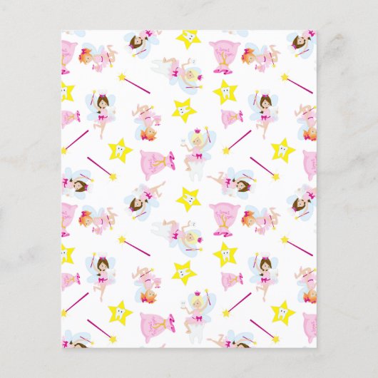 歯の妖精かわいらし魔法の杖白い歯 チラシ (裏面)