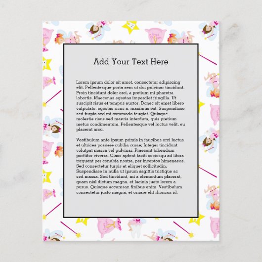 歯の妖精かわいらし魔法の杖白い歯 チラシ (正面)