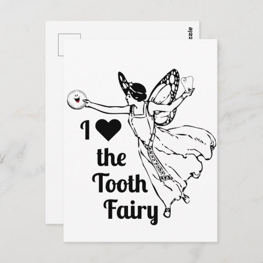 歯の妖精が大好き! ポストカード (正面/裏面)