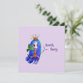 歯の妖精のかわいい大きな目の人形を初めて訪れる 案内状 (スタンド正面)