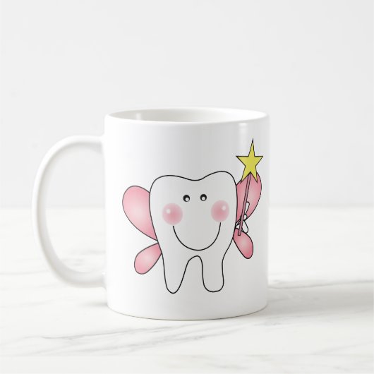 歯の妖精のコーヒー・マグはちょうどあなたの名前を加えます コーヒーマグカップ (左)