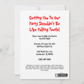 歯の妖精のサンタの休日の招待状 招待状 (裏面)