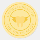 歯の妖精のステッカーからの手紙 ラウンドシール (正面)