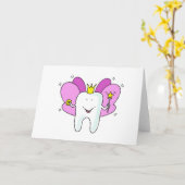 歯の妖精のプリンセスおめでとう カード (黄色い花)