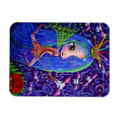 歯の妖精の人形の大きな目と歯ブラシクラウン マグネット (横)