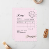 歯の妖精の支払いレシートキッズ魔法 ノートカード (正面/裏面インサイチュ)