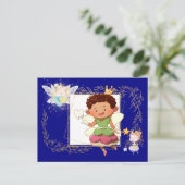 歯の妖精の文字 boy prince tooth金ゴールド硬貨 ポストカード (スタンド正面)