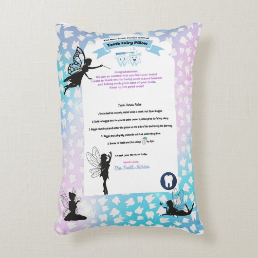歯の妖精の枕 アクセントクッション (正面(垂直))