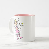 歯の妖精の棒の姿のマグ ツートーンマグカップ (正面左)