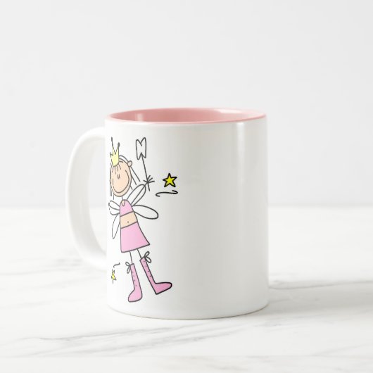 歯の妖精の棒の姿のマグ ツートーンマグカップ (正面左)