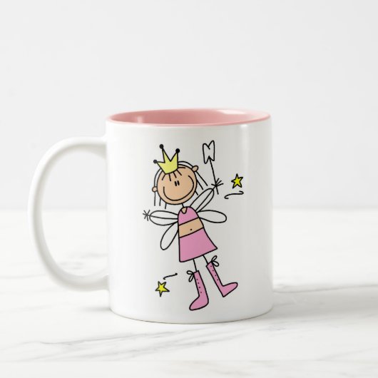 歯の妖精の棒の姿のマグ ツートーンマグカップ (左)