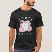 歯の妖精の歯医者のかわいい歯 Tシャツ (正面)