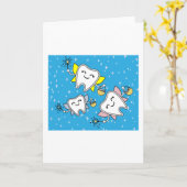 歯の妖精の歯医者失った乳歯 カード (黄色い花)