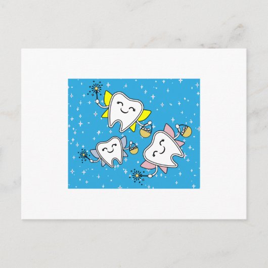 歯の妖精の歯医者失った乳歯 ポストカード (正面)