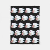 歯の妖精の歯科医歯科矯正医歯科助手 フリースブランケット (正面)