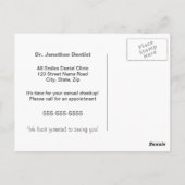 歯の妖精の歯科用設備のリマインダーポストカード ポストカード (裏面)