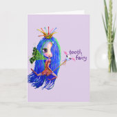歯の妖精の王冠からの最初の訪問かわいい カード (正面)