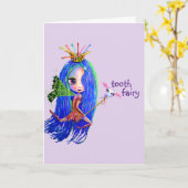 歯の妖精の王冠からの最初の訪問かわいい カード (黄色い花)