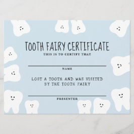 歯の妖精の証明書 招待状