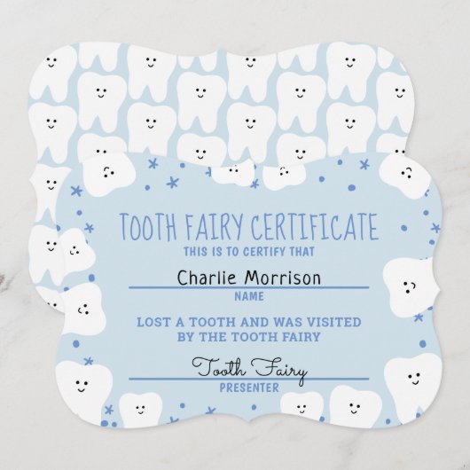 歯の妖精の資格取得者2 招待状 (正面/裏面)