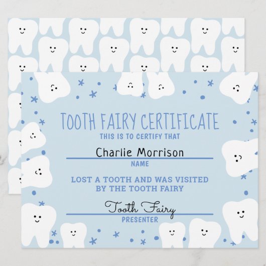 歯の妖精の資格取得者 招待状 (正面/裏面)