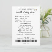 歯の妖精の領収書の印刷可能 招待状 (スタンド正面)