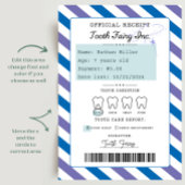 歯の妖精の領収書の印刷可能 招待状