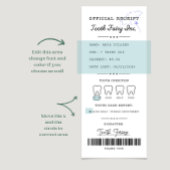 歯の妖精の領収書印刷可能編集可能 招待状