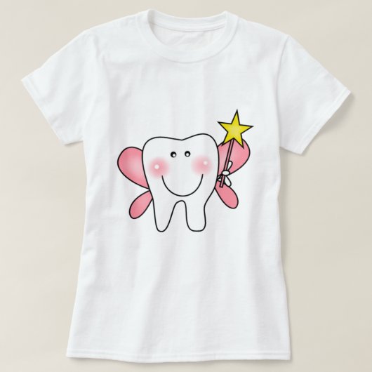 歯の妖精のTシャツおよびギフト Tシャツ (デザイン正面)