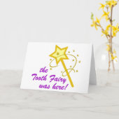 歯の妖精はここにいた カード (黄色い花)