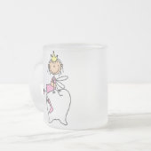 歯の妖精は歯のマグで置かれます フロストグラスマグカップ (正面左)