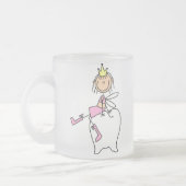 歯の妖精は歯のマグで置かれます フロストグラスマグカップ (左)