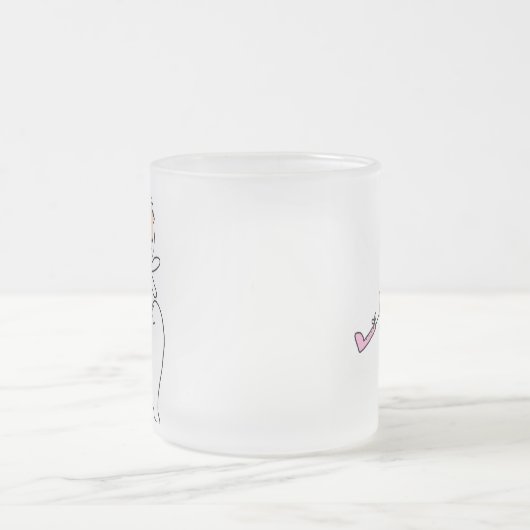 歯の妖精は歯のマグで置かれます フロストグラスマグカップ (中央)