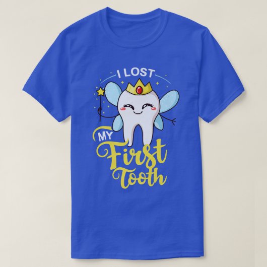 歯の妖精ギフト歯科用歯文字 Tシャツ (デザイン正面)