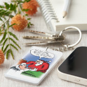 歯の妖精サンタおもしろいクリスマス漫画 キーホルダー (正面右)