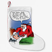 歯の妖精サンタおもしろいクリスマス漫画 スモールクリスマスストッキング (正面)