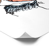 歯の妖精サンタおもしろいクリスマス漫画 ポスター (角)