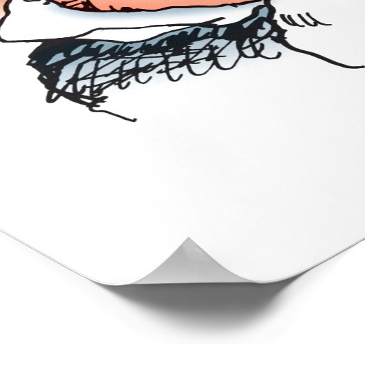 歯の妖精サンタおもしろいクリスマス漫画 ポスター (角)